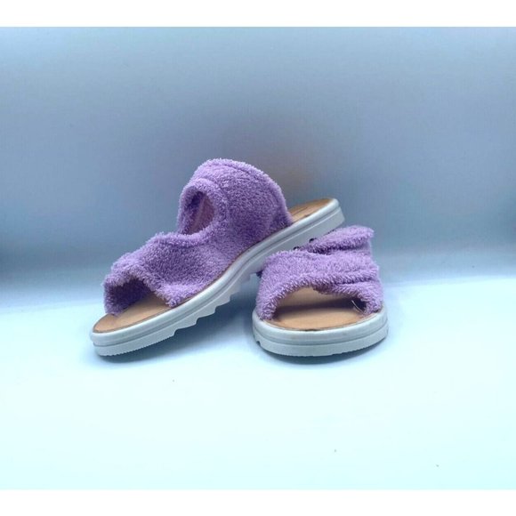 INTENTIONALLY Blank Blink Terry Top Lilac Sandal US 9.5/10 EU40 NWOB Scuffed - Picture 1 of 9